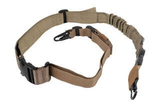 Specter Gear TCS 2-to-1 Point Tactical Sling - Steel Hooks - Coyote features an emergency release buckle